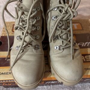 Sun + Stone Tan Lace-Up Boots